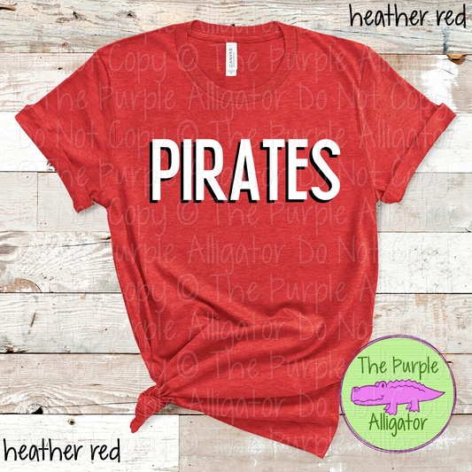 Pirates NF Two-Tone Offset Spirit Design | Bold Two-Color Offset Text Design | CHOOSE YOUR DESIGN COLORS 0825 (d2f TPA)