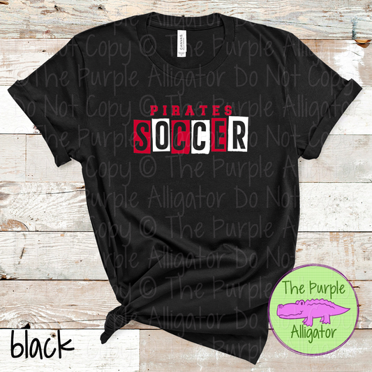 Pirates Soccer Halftime – The Halftime Series Custom Two-Color Mascot Soccer Spirit Wear 0626 TPA