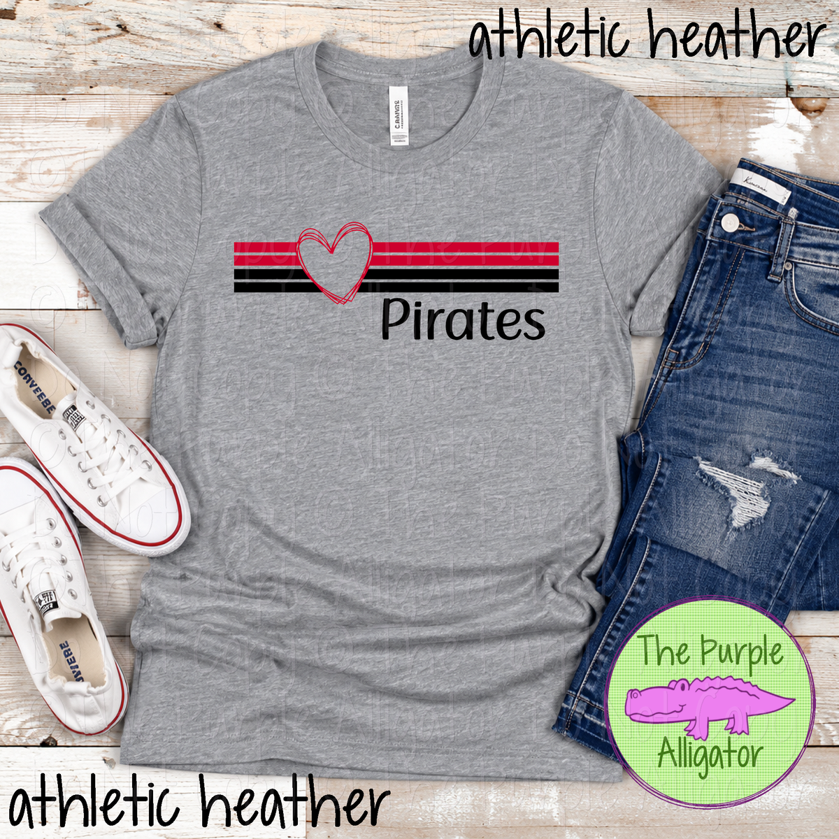 Pirates Heartline – Custom Spirit Wear Mascot Apparel 0926 TPA