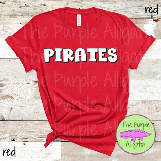 Pirates HG Mascot School Spirit CHOOSE YOUR DESIGN COLORS 1124 (d2f TPA)