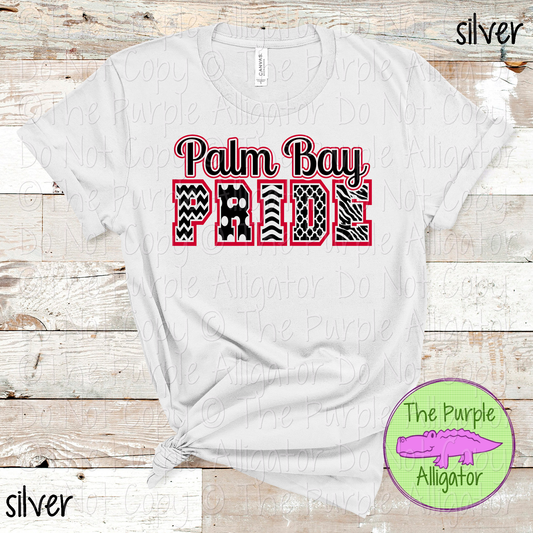 Palm Bay Patterned Pride | Varsity Spirit Wear with Bold Pattern Lettering | CHOOSE YOUR DESIGN COLORS 0925 (d2f TPA)