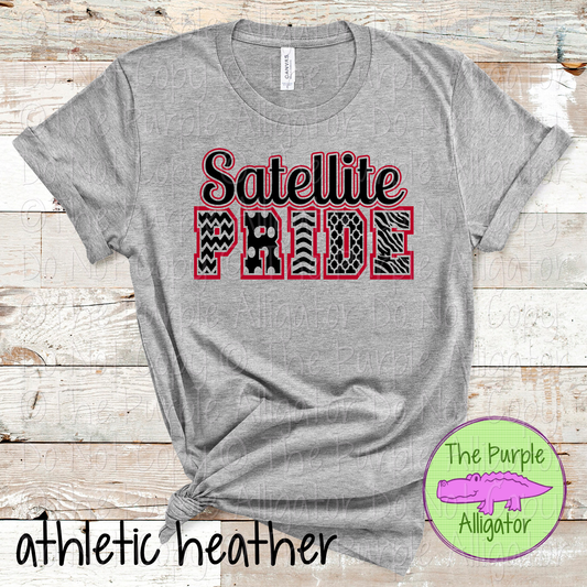 Satellite Patterned Pride | Varsity Spirit Wear with Bold Pattern Lettering | CHOOSE YOUR DESIGN COLORS 0925 (d2f TPA)