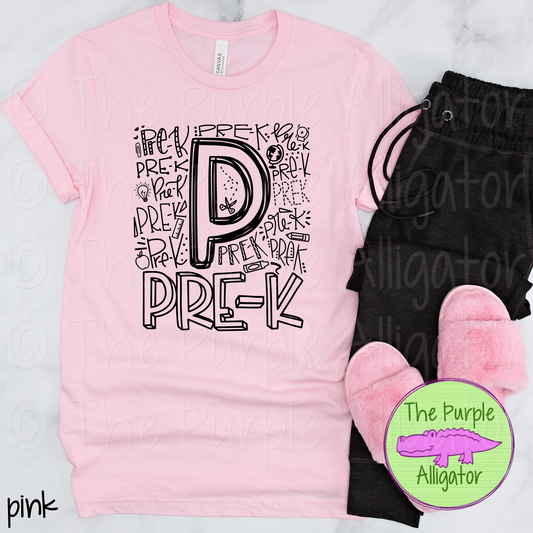 Pre-K Typography - CHOOSE YOUR DESIGN COLOR (d2f TPA)