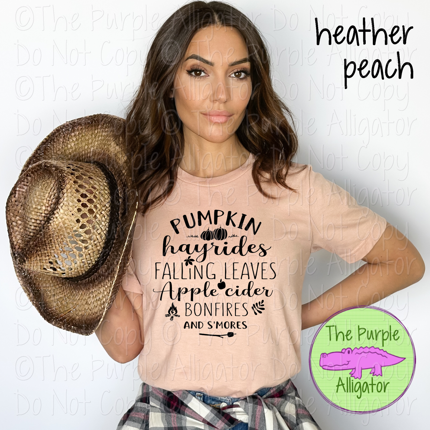 Pumpkin Hayrides Fall Favorites Autumn Graphic Tee 0823 A