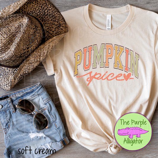 Pumpkin Spice Arched Varsity Distressed 0724 (d2f CF)