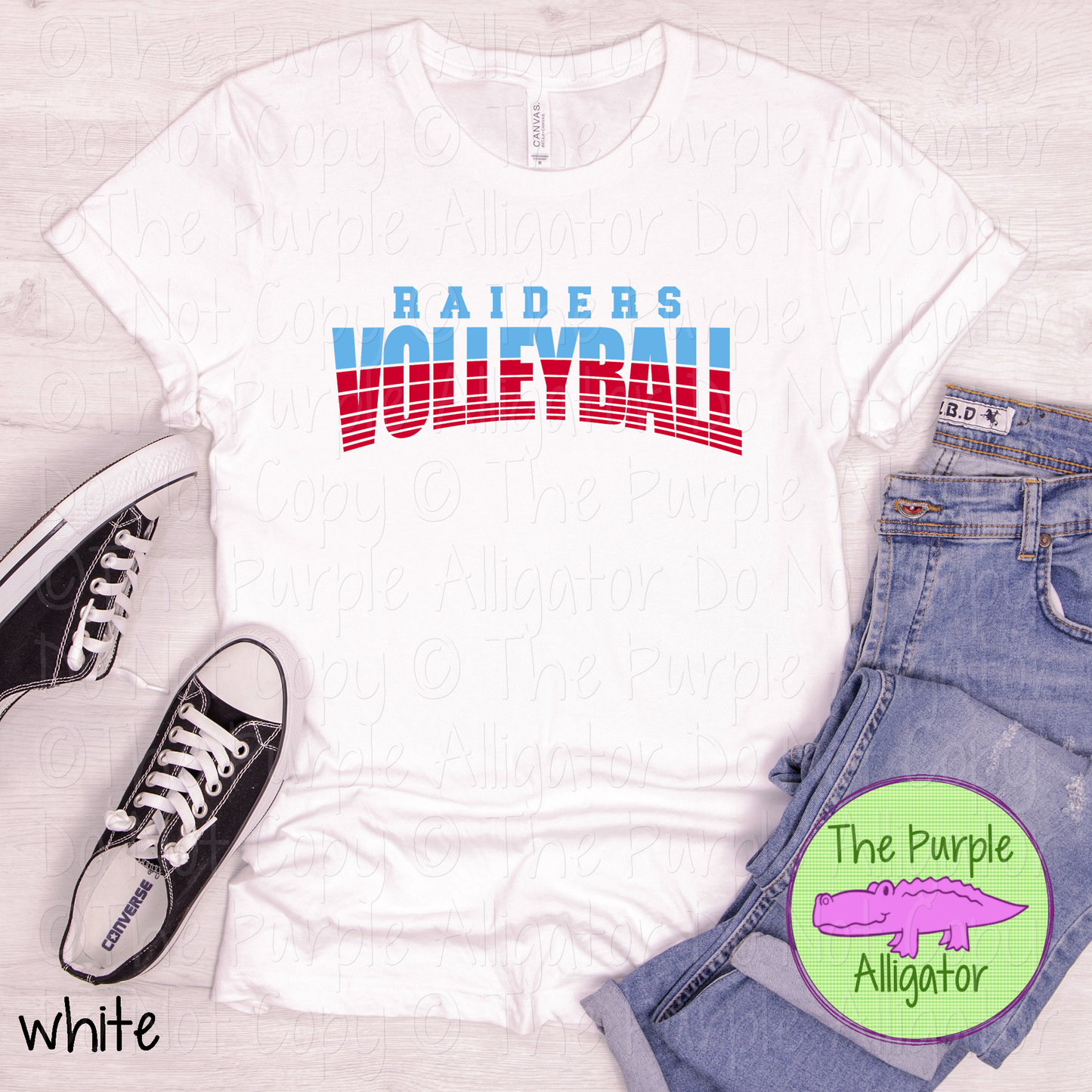 Raiders Volleyball 38 - Vintage Arch Custom Volleyball Spirit Wear Mascot Apparel 0626 TPA