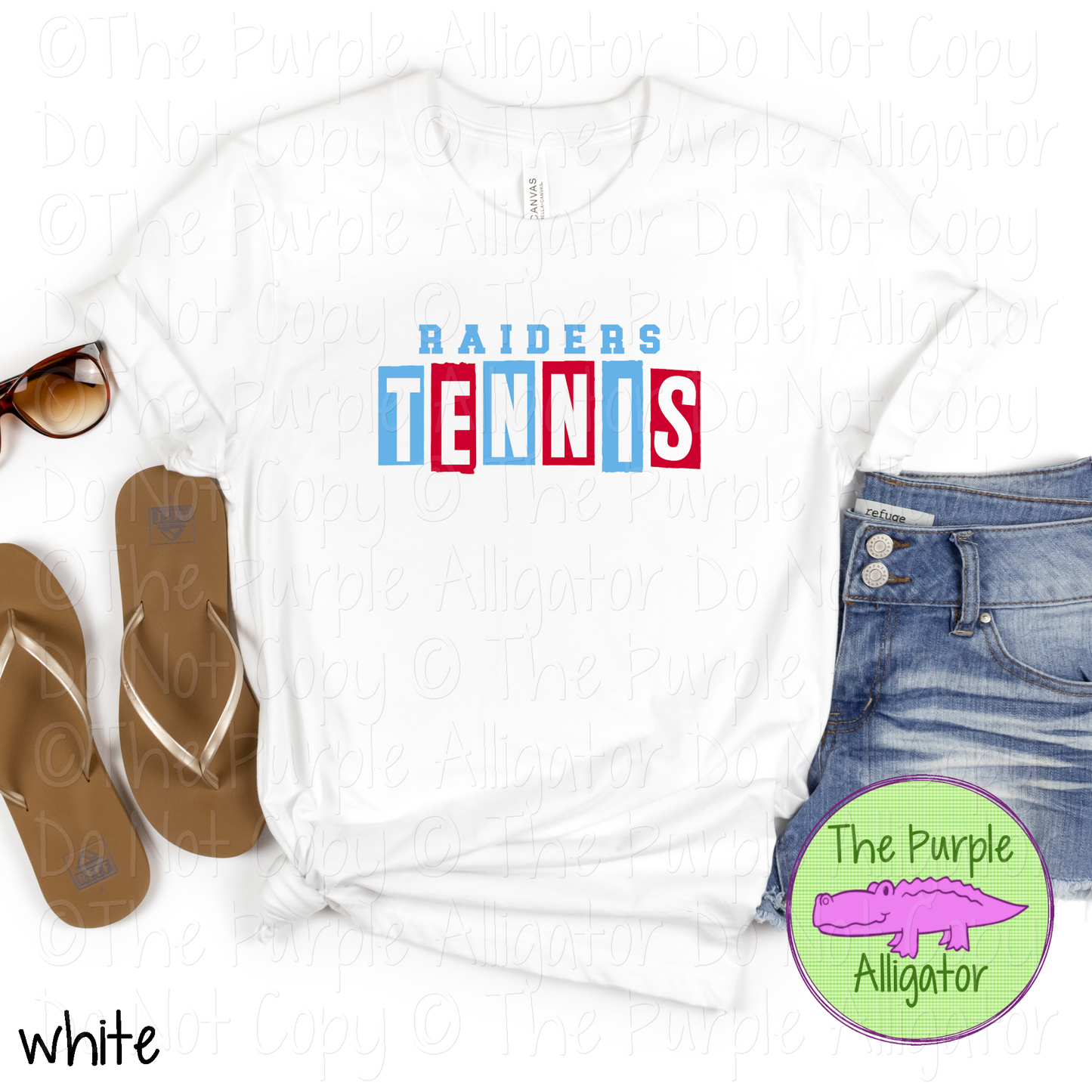 Raiders Tennis Halftime – The Halftime Series Custom Two-Color Mascot Tennis Spirit Wear 0626 TPA