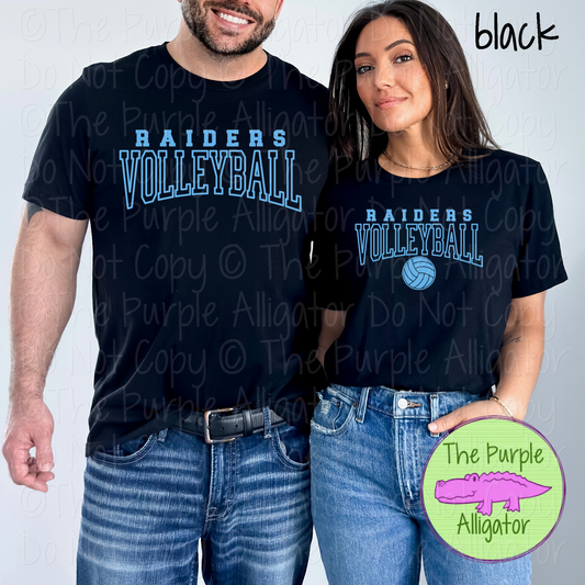 Raiders Volleyball 49 - Custom Volleyball Spirit Wear Mascot Apparel 0626 TPA