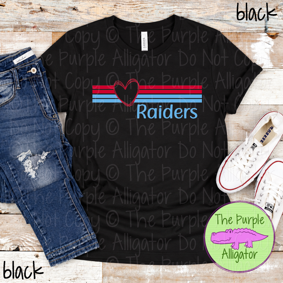 Raiders Heartline – Custom Spirit Wear Mascot Apparel 0926 TPA