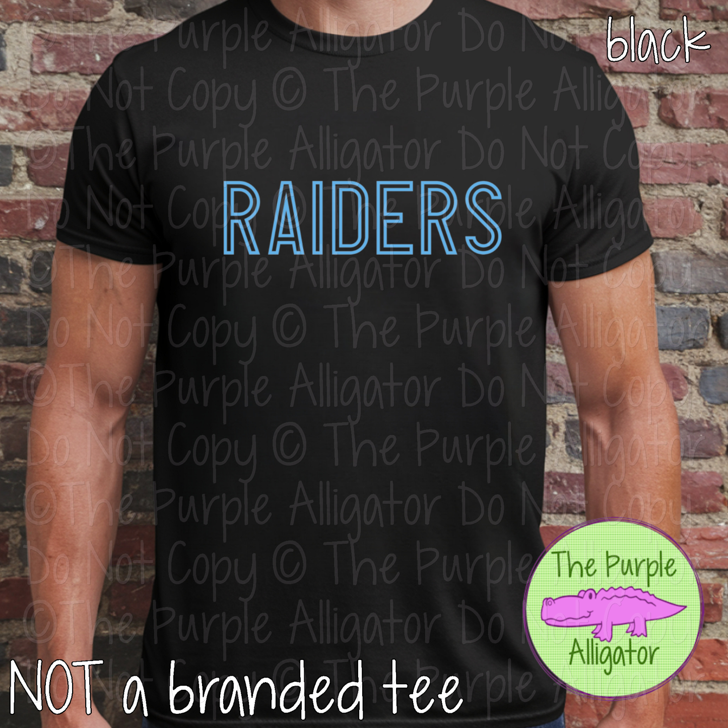 Raiders Iron Line - The Outline Series | Outline Spirit Wear Shirt - Bold Modern Block Design 0226 TPA