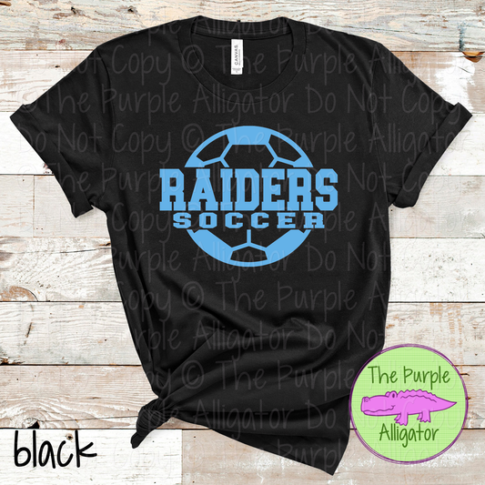 Raiders Soccer 9 – Custom Soccer Ball Mascot Spirit Wear 1026 TPA
