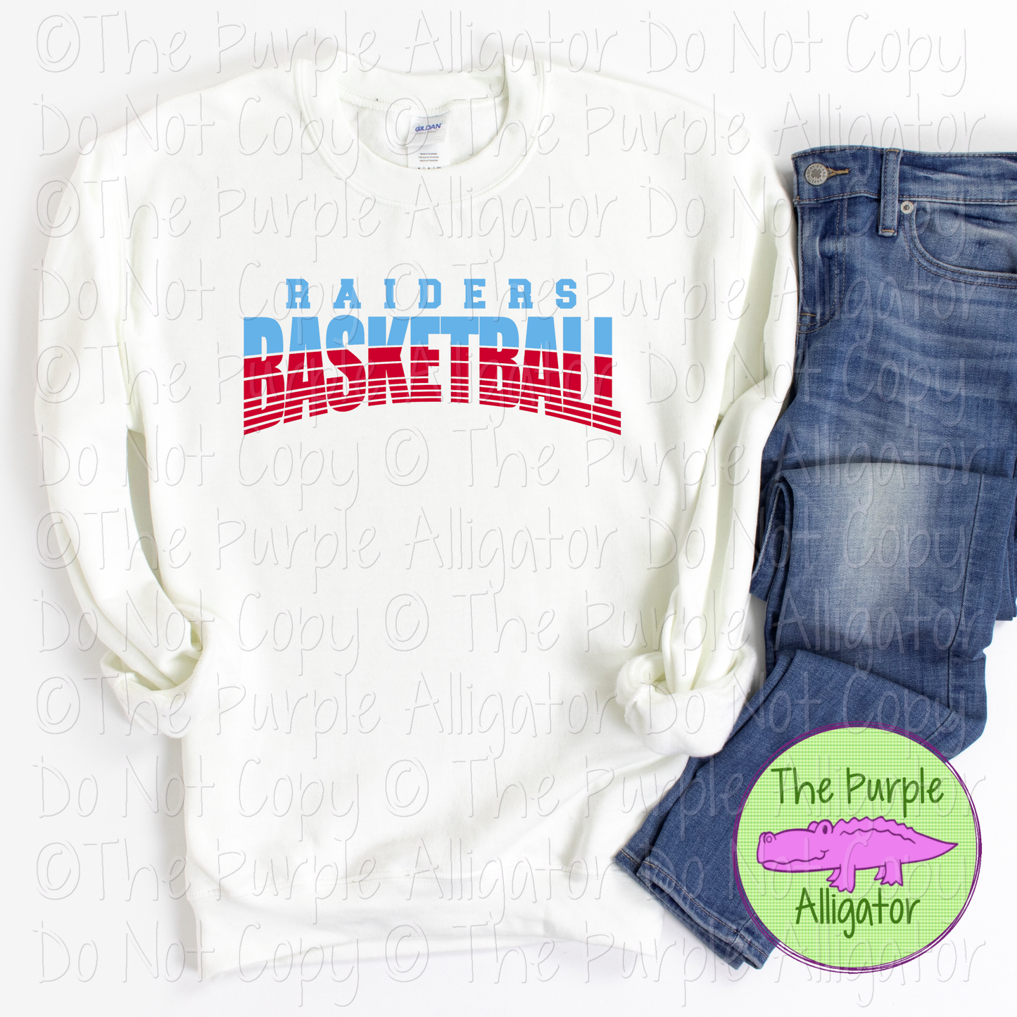 Raiders Basketball 40 - Vintage Arch Custom Basketball Spirit Wear Mascot Apparel 0624 TPA