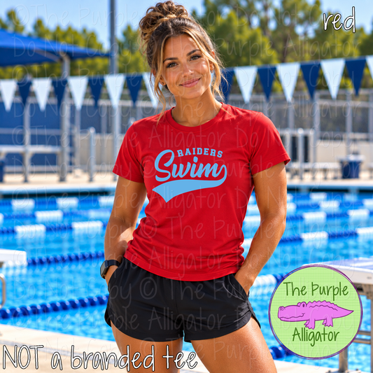 Raiders Swim 13 – Classic Swash Custom Swim Spirit Wear Mascot Apparel 1026 TPA