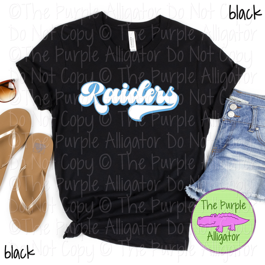 Raiders B-Retro | Custom Retro Mascot Spirit Wear for Fans & Teams - CHOOSE YOUR DESIGN COLORS 0725 (d2f TPA)