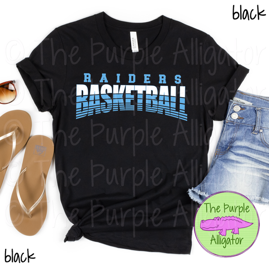 Raiders Basketball SC40 Mascot School Spirit - CHOOSE YOUR DESIGN COLORS (d2f TPA)