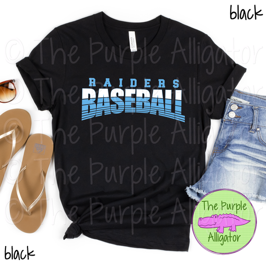 Raiders Baseball SC22 Mascot School Spirit - CHOOSE YOUR DESIGN COLORS (d2f TPA)