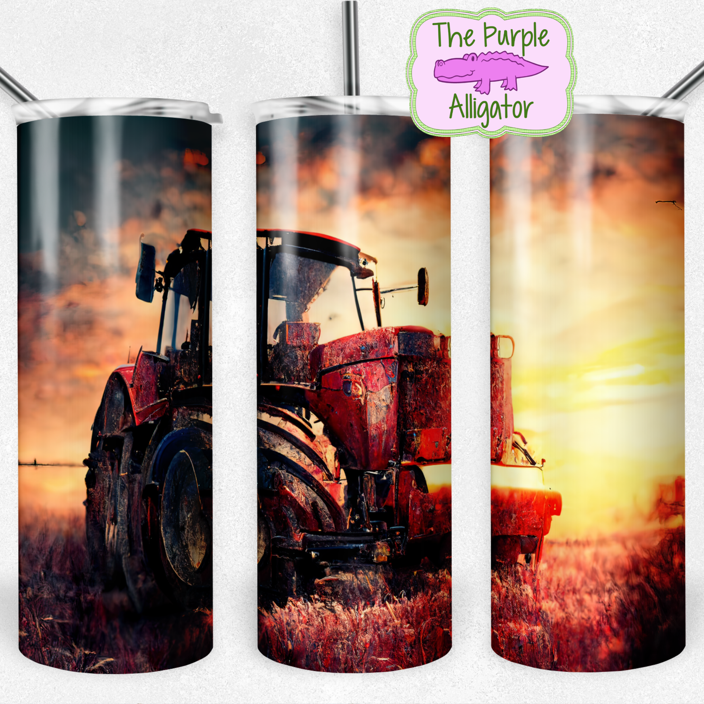 Red Tractor Sunset (BT) 20oz Tumbler