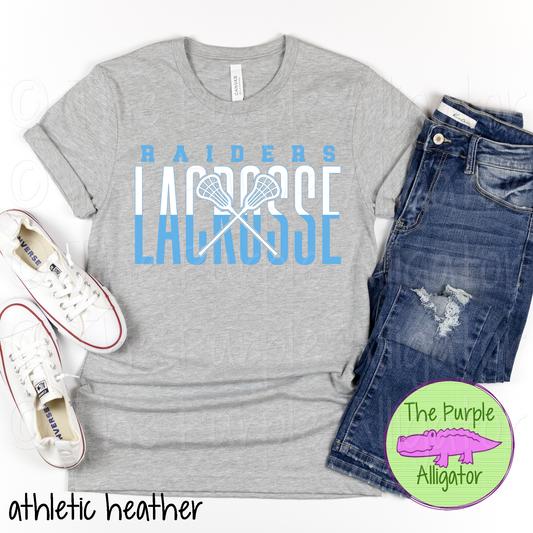Raiders Lacrosse SC19 Mascot School Spirit - CHOOSE YOUR DESIGN COLORS (d2f TPA)