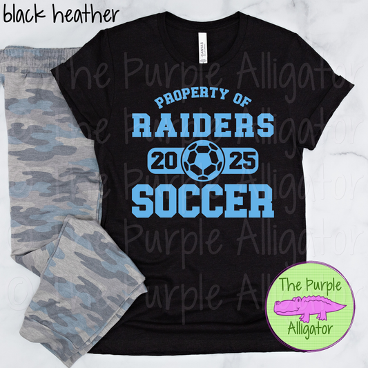 Raiders Soccer SC44 Mascot School Spirit - CHOOSE YOUR DESIGN COLOR (d2f TPA)