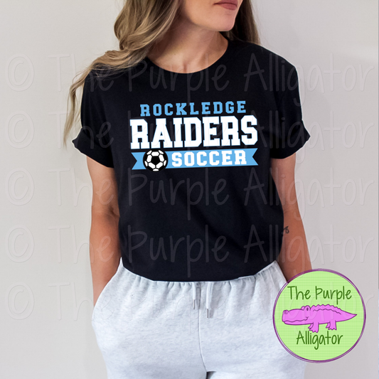 Rockledge Raiders Soccer SC6 Mascot School Spirit - CHOOSE YOUR DESIGN COLORS (d2f TPA)