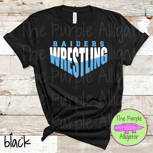 Raiders Wrestling SC6 Mascot School Spirit - CHOOSE YOUR DESIGN COLORS (d2f TPA)