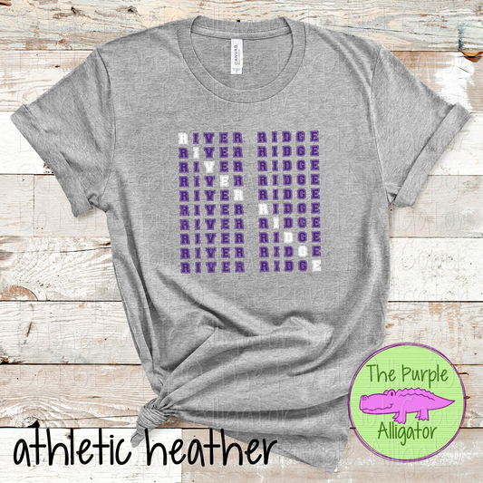 River Ridge 2 Color Stack Design | Custom Spirit Wear for Teachers, Students & Fans - CHOOSE YOUR DESIGN COLORS - 0725 (d2f TPA)