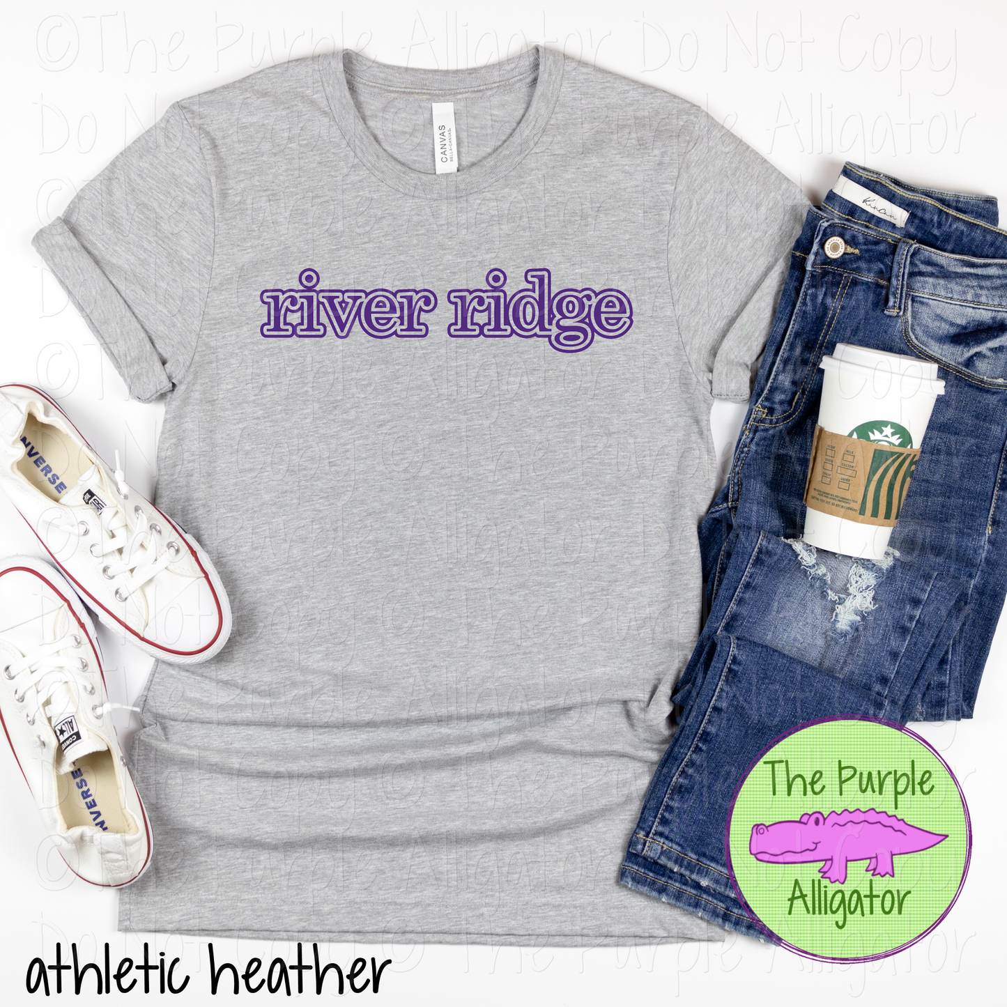 River Ridge Legacy Outline - The Classic Series - Custom School & Mascot Spirit Wear Apparel 0626 TPA