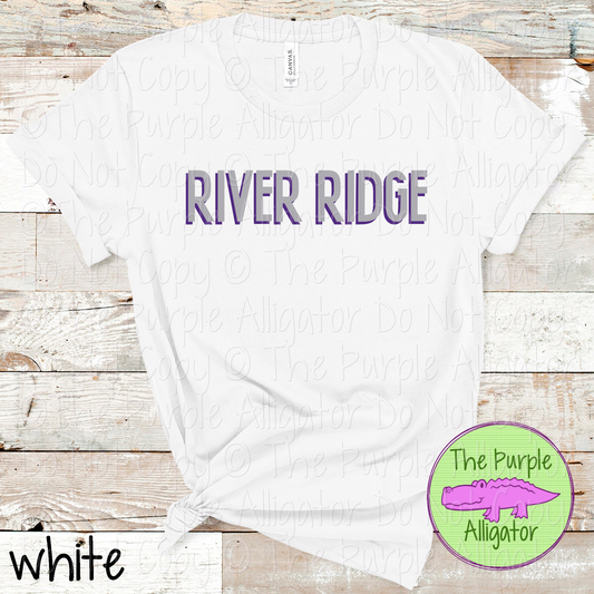 River Ridge NF Two-Tone Offset Spirit Design | Bold Two-Color Offset Text Design | CHOOSE YOUR DESIGN COLORS 0825 (d2f TPA)