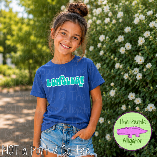 Longleaf Retro Swash – Custom School Spirit Wear Mascot Apparel 0424 TPA