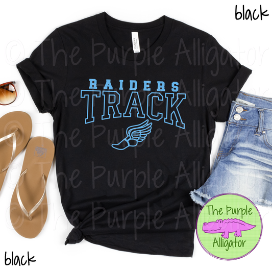 Raiders Track SC9 Mascot School Spirit - CHOOSE YOUR DESIGN COLOR (d2f TPA)