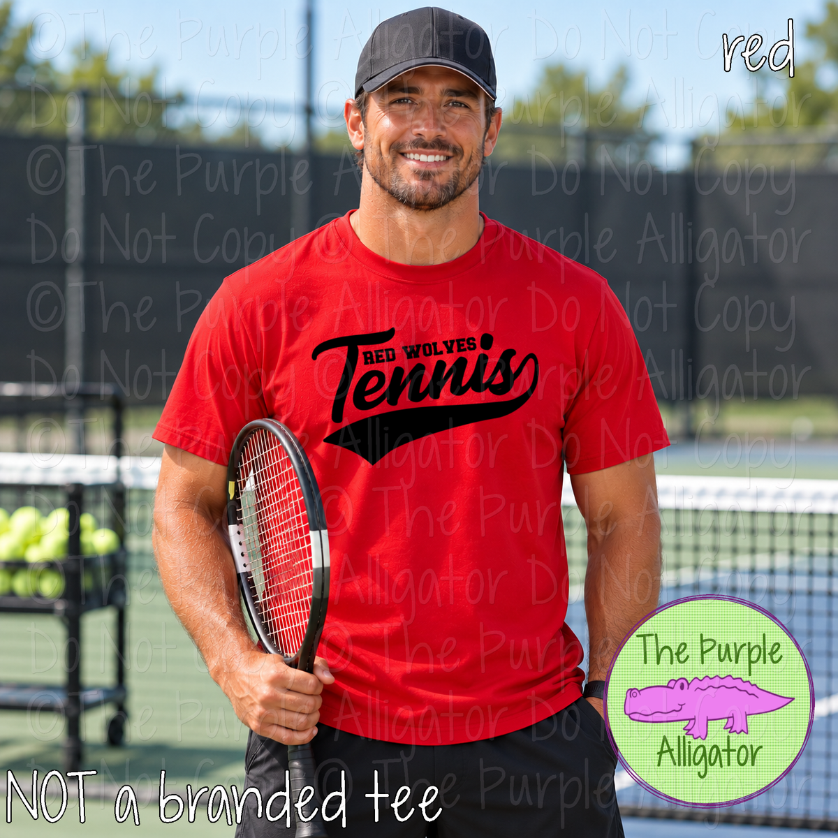 Red Wolves Tennis 15 – Classic Swash Custom Tennis Spirit Wear Mascot Apparel 1026 TPA