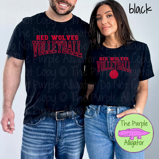 Red Wolves Volleyball 49 - Custom Volleyball Spirit Wear Mascot Apparel 0626 TPA