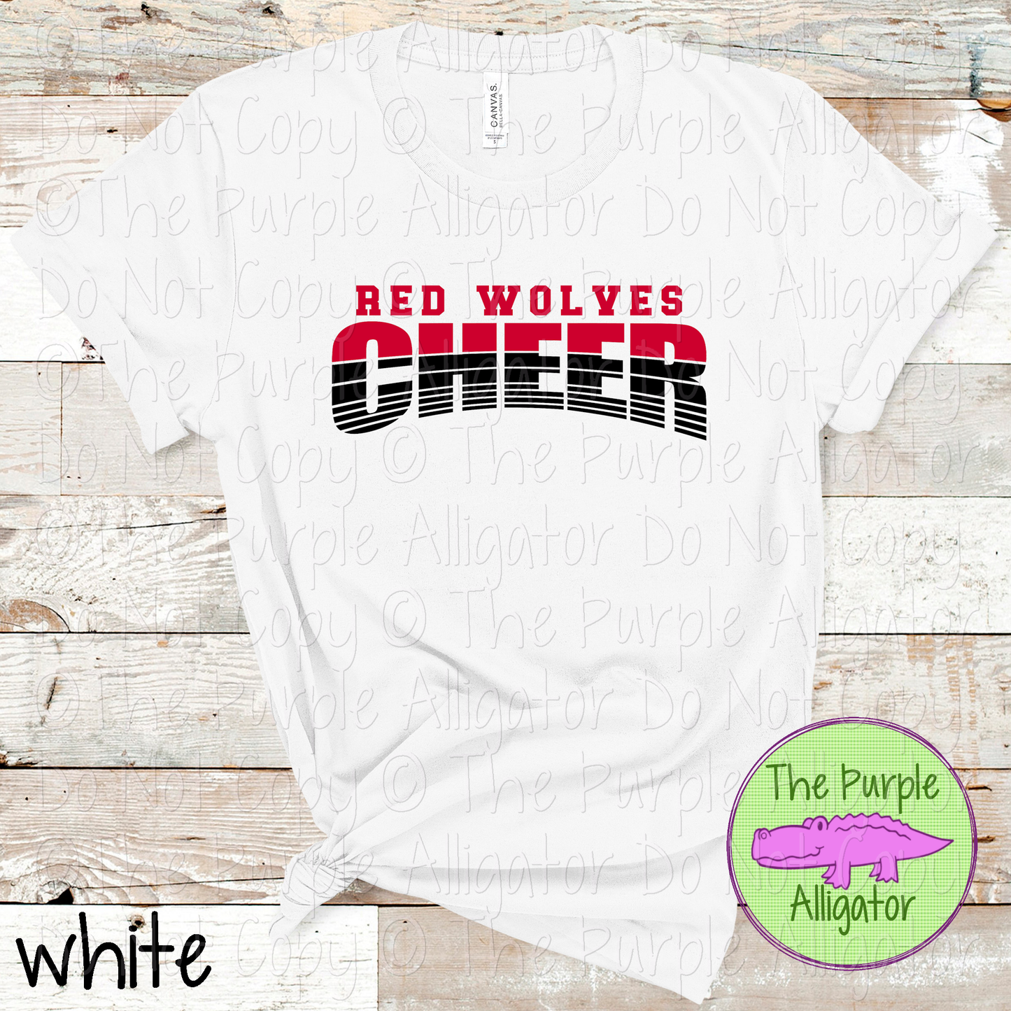 Red Wolves Cheer 39 - Vintage Arch Custom Cheer Spirit Wear Mascot Apparel 0626 TPA
