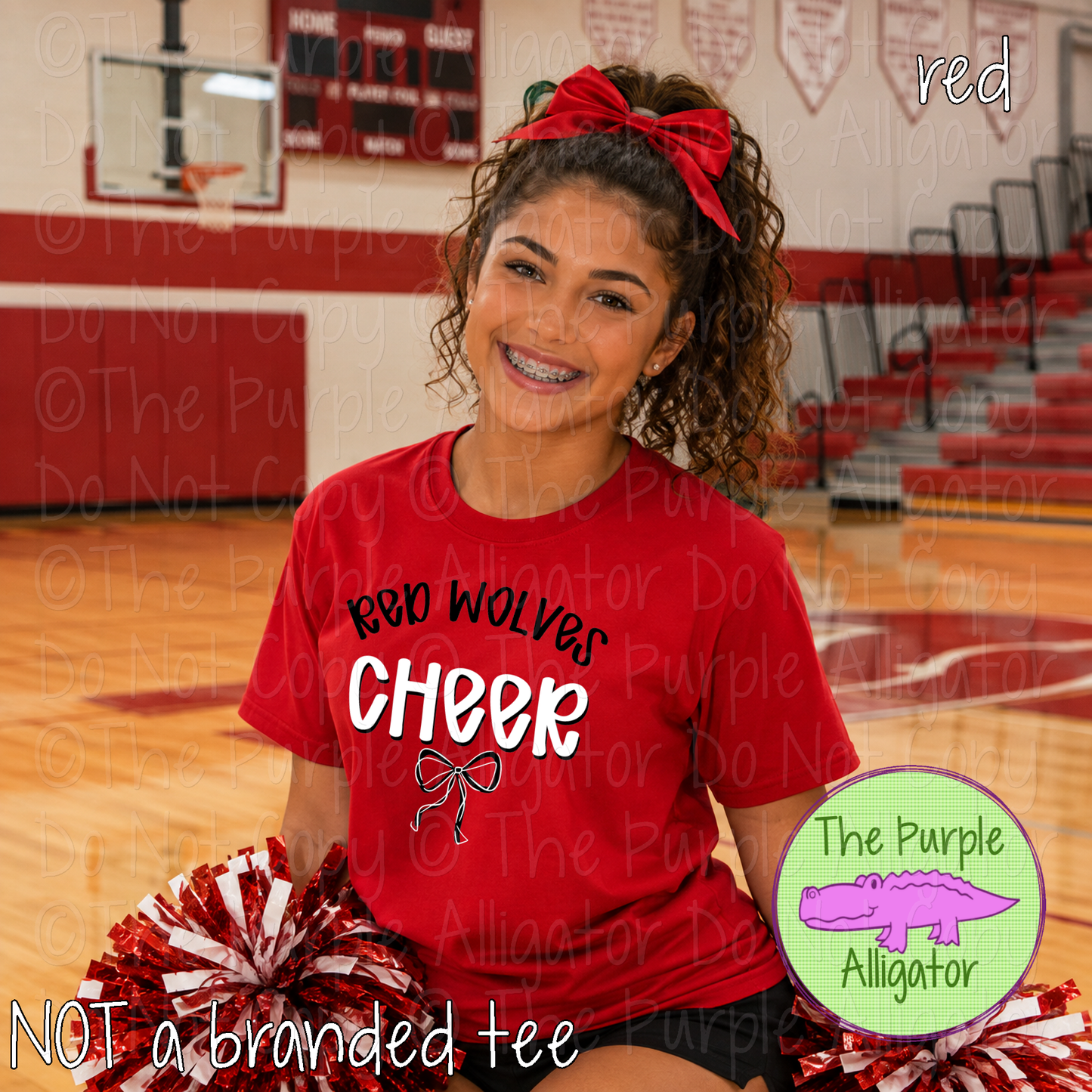 Red Wolves Cheer Social – Custom Spirit Wear Mascot Apparel 0826 TPA