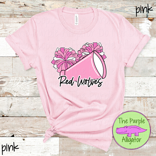 Red Wolves Spirit Shout Pink Out – Breast Cancer Awareness Cheer Spirit Wear 0926 TPA
