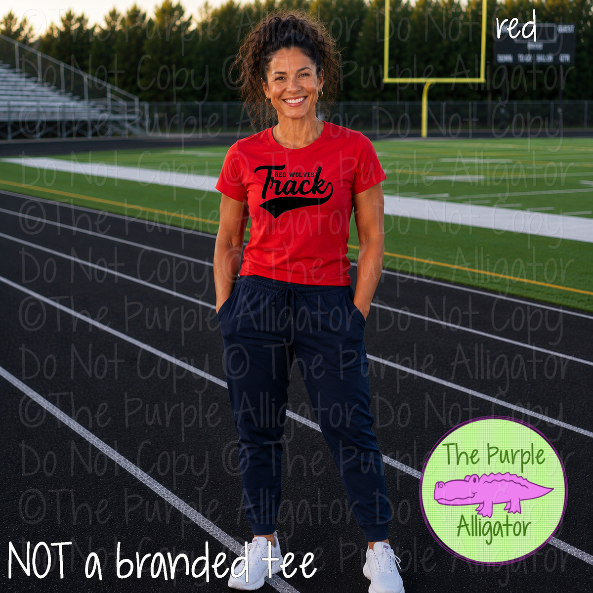Red Wolves Track 16 – Classic Swash Custom Track & Field Spirit Wear Mascot Apparel 0724 TPA