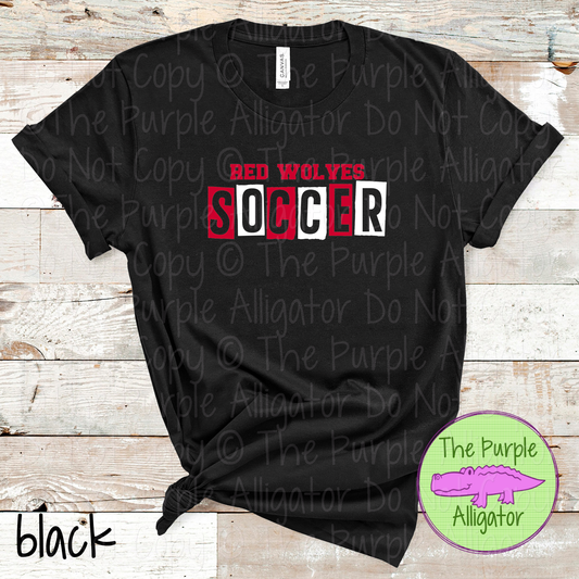 Red Wolves Soccer Halftime – The Halftime Series Custom Two-Color Mascot Soccer Spirit Wear 0626 TPA