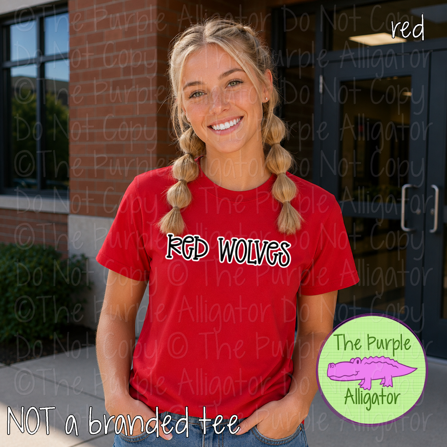 Red Wolves Quirk – Custom Spirit Wear School & Mascot Apparel 0926 TPA