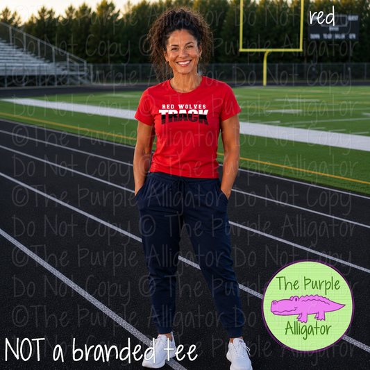 Red Wolves Track 4 - Vintage Arch Custom Track Spirit Wear Mascot Apparel 1026 TPA