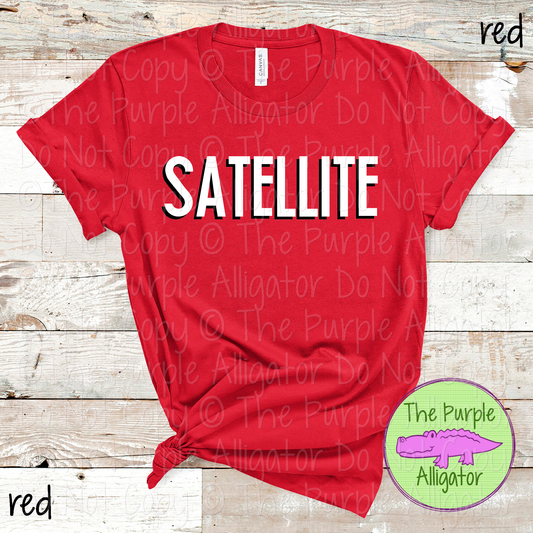 Satellite NF Two-Tone Offset Spirit Design | Bold Two-Color Offset Text Design | CHOOSE YOUR DESIGN COLORS 0825 (d2f TPA)