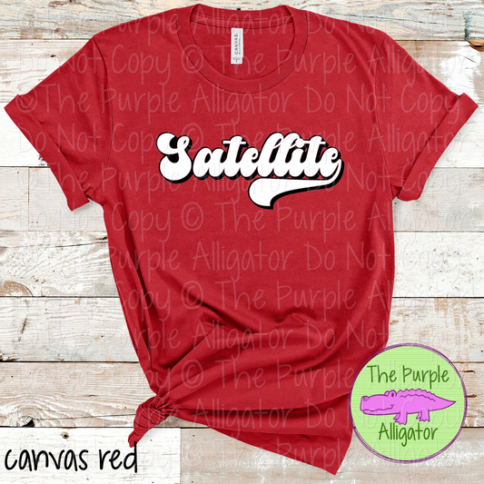 Satellite B-Retro | Custom Retro School Spirit Wear for Students, Staff & Fans - CHOOSE YOUR DESIGN COLORS 0725 (d2f TPA)