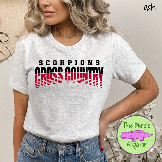 Scorpions Cross Country SC2 Mascot School Spirit - CHOOSE YOUR DESIGN COLORS (d2f TPA)