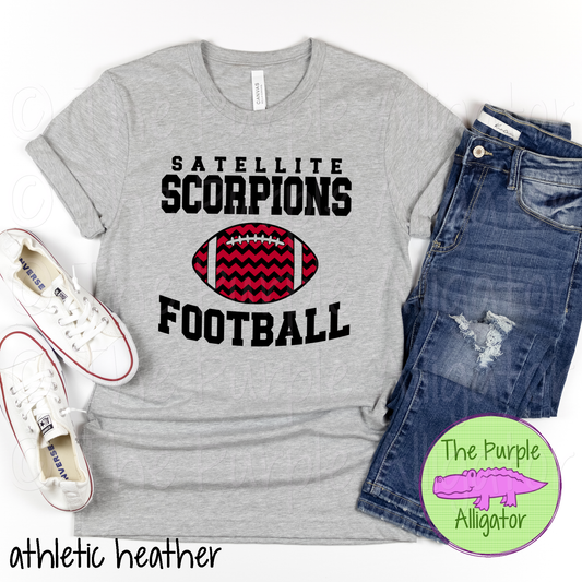 Satellite Scorpions Football SC4 Mascot School Spirit - CHOOSE YOUR DESIGN COLORS (d2f TPA)