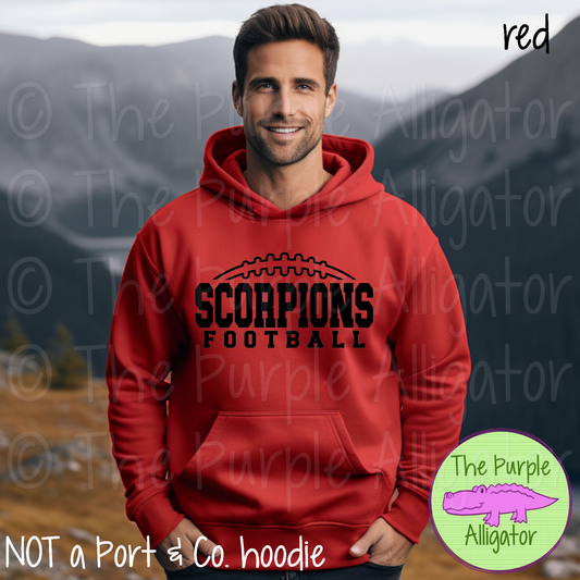 Scorpions Football SC8 Mascot School Spirit - CHOOSE YOUR DESIGN COLOR (d2f TPA)