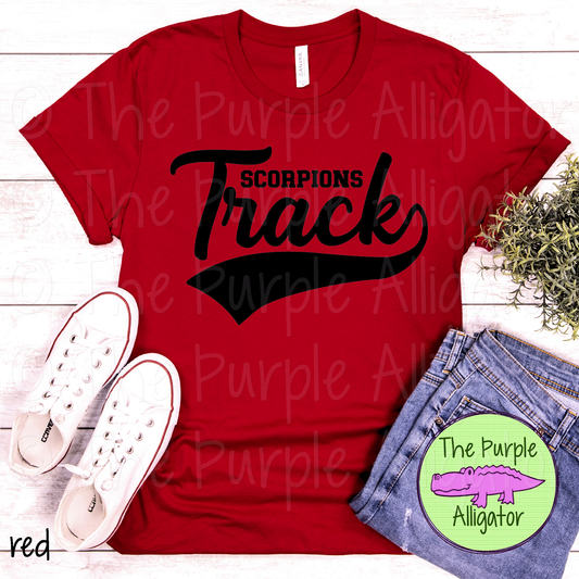 Scorpions Track SC16 Mascot School Spirit - CHOOSE YOUR DESIGN COLOR (d2f TPA)