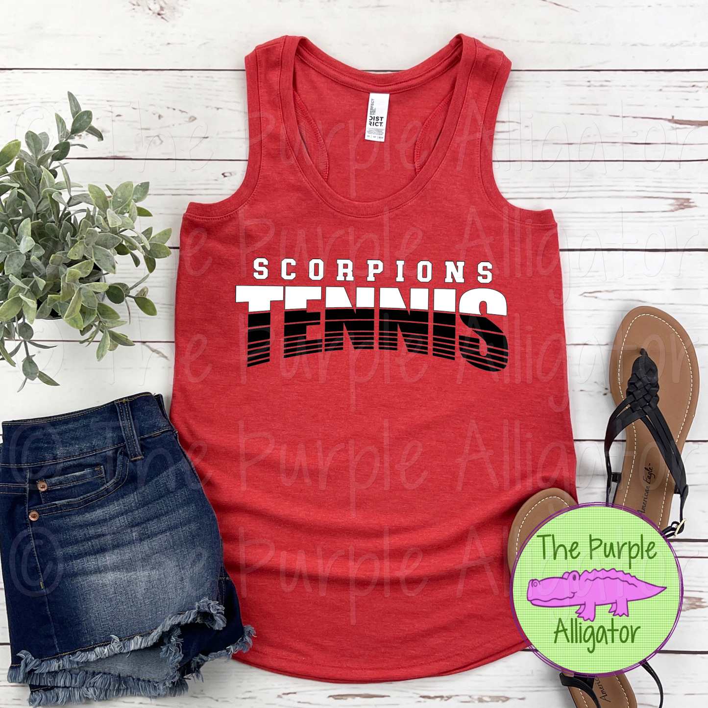 Scorpions Tennis SC4 Mascot School Spirit - CHOOSE YOUR DESIGN COLORS (d2f TPA)