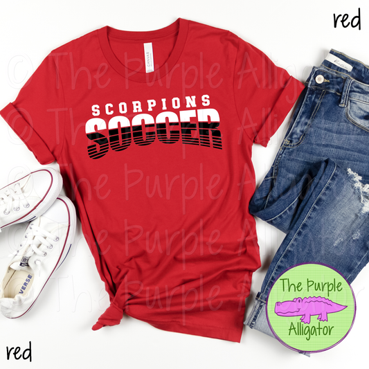 Scorpions Soccer SC18 Mascot School Spirit - CHOOSE YOUR DESIGN COLORS (d2f TPA)