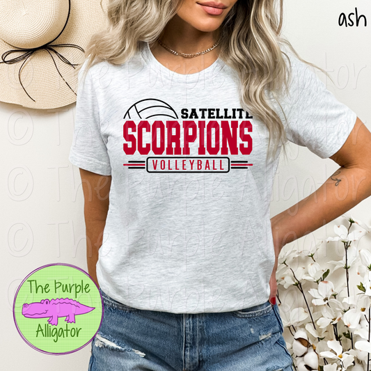 Satellite Scorpions Volleyball SC13 Mascot School Spirit - CHOOSE YOUR DESIGN COLORS (d2f TPA)