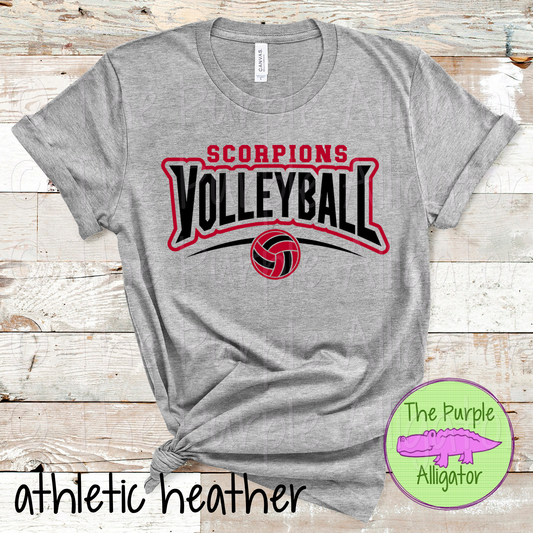 Scorpions Volleyball SC55 Mascot School Spirit - CHOOSE YOUR DESIGN COLORS (d2f TPA)