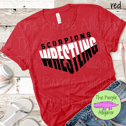 Scorpions Wrestling SC6 Mascot School Spirit - CHOOSE YOUR DESIGN COLORS (d2f TPA)